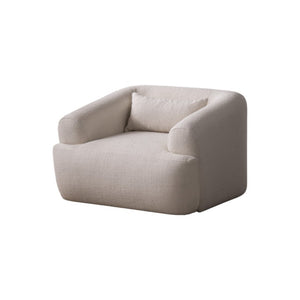 42 Inch Boucle Accent Armchair with Included Lumbar Pillow for Modern Living Spaces