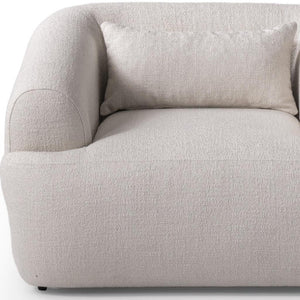 42 Inch Boucle Accent Armchair with Included Lumbar Pillow for Modern Living Spaces