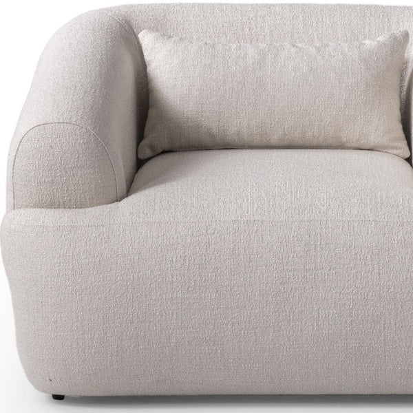 42 Inch Boucle Accent Armchair with Included Lumbar Pillow for Modern Living Spaces