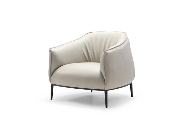 32 Inch Faux Leather Steel Frame Accent Chair Modern Seating for Living Room