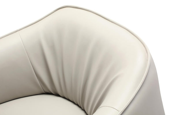 32 Inch Faux Leather Steel Frame Accent Chair Modern Seating for Living Room