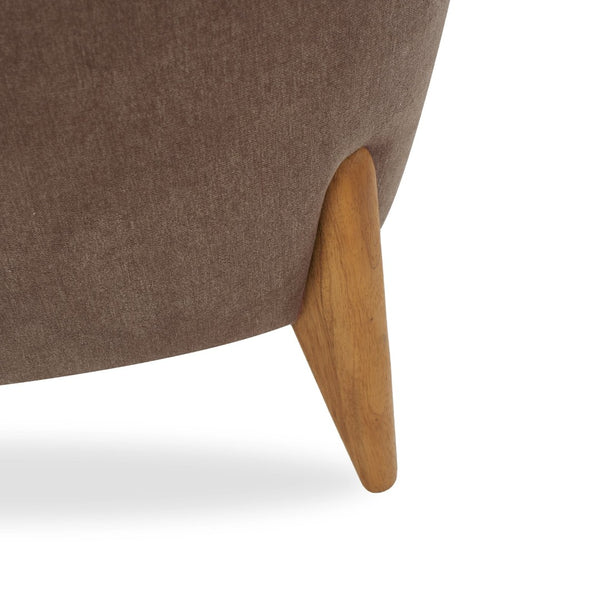 English Elm Accent Armchair Upholstered Low Profile Reading Chair with Lumbar Pillow Modern Living Room Seat Brown W2308P462647