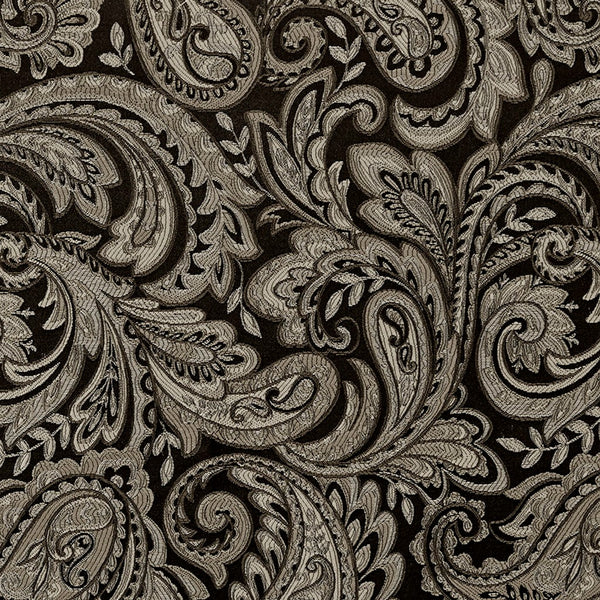 English Elm Jacquard Curtain Panel Pair - Luxurious Paisley Weave With Metallic Accents For Elegant Windows B03598084