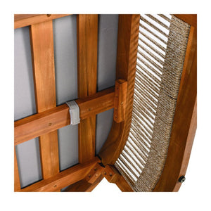 English Elm [set of 2] Acacia Hardwood Outdoor Club Chairs with Rope Weave Panels and Cushions N767P367654E_2
