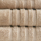 Clean Spaces Nurture Casual Sustainable Antimicrobial Bath Towel 6 Piece Set LCN73-0131 Natural