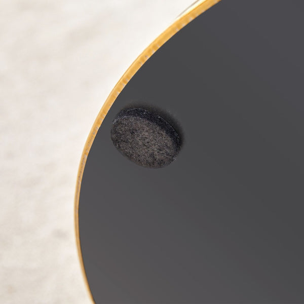 English Elm Table 31.5-Inch Round Dining Set With Elegant White Marble Top & 4 Black Pu Chairs, Gold Legs W1151S02492-GIGA