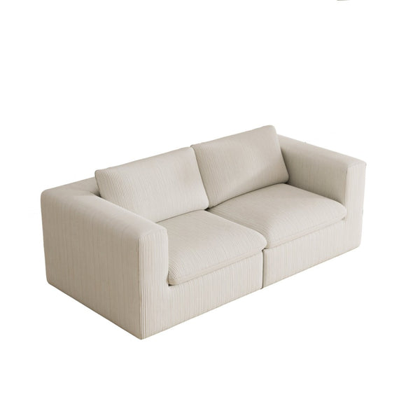 English Elm Modular Corduroy Loveseat Sofa Oversized Two Seater for Living Room Flexible Lounge W1955S00002