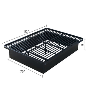 English Elm Modern Heavy-Duty King Size Metal Platform Bed Frame – 16-Inch Height, Sleek Black Design For All Décors B009P191908