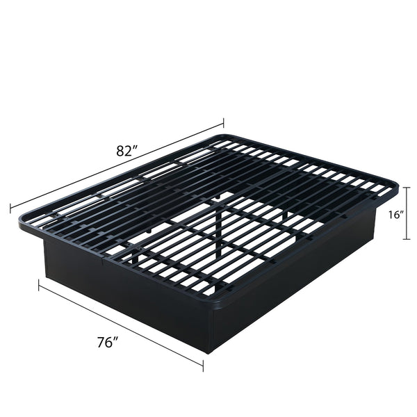 English Elm Modern Heavy-Duty King Size Metal Platform Bed Frame – 16-Inch Height, Sleek Black Design For All Décors B009P191908