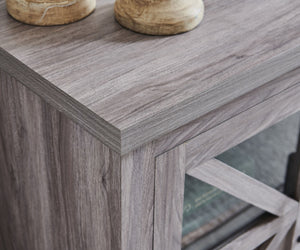 English Elm 75" Gray Wood Tv Stand with 44 Inch Electric Fireplace for Living Rooms W1769S00009