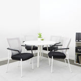 OSP Home Furnishings Prado 42" Round Conference Table White