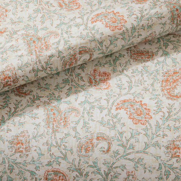 English Elm 9 Piece Cotton Percale Comforter Set - Charming Coral Queen Bedding With Shabby Chic Design & Pillows B03596894