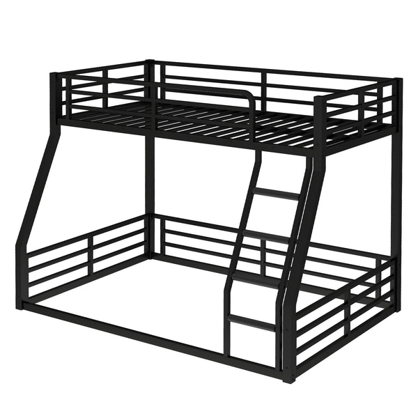 English Elm Metal Bunk Bed, Twin-Over-Full Heavy-Duty Frame For Kids & Adults, Noise-Reducing & Safe Design W1580S00160