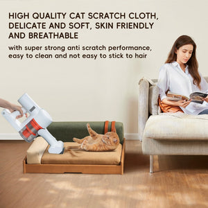 English Elm Modern Oak Veneer Pet Bed with Chenille Upholstery and Orthopedic Foam Cushion Wood W3136P445673