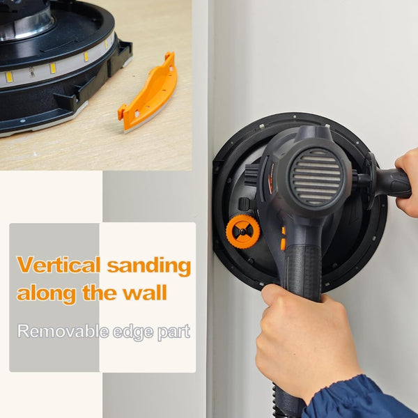 English Elm Handheld Drywall Sander 810w with Led Light Self Dust Extraction Variable Speed T3177P305033