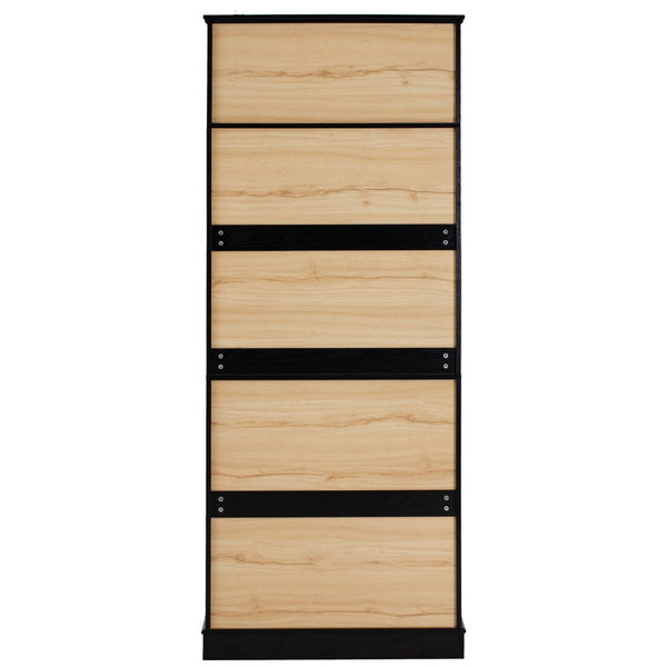 English Elm K&k Farmhouse Pantry Cabinet Tall Freestanding Kitchen Storage with Drawers Shelves Black N707P356567B