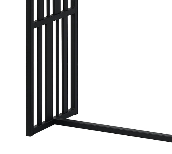 English Elm Zudora Sleek Antique Oak & Black Finish Sofa Table with 50mm Thick Top, Metal Frame, Modern Minimalist Design Black,Oak 52 L x 22 W x 4 H B2726P268330