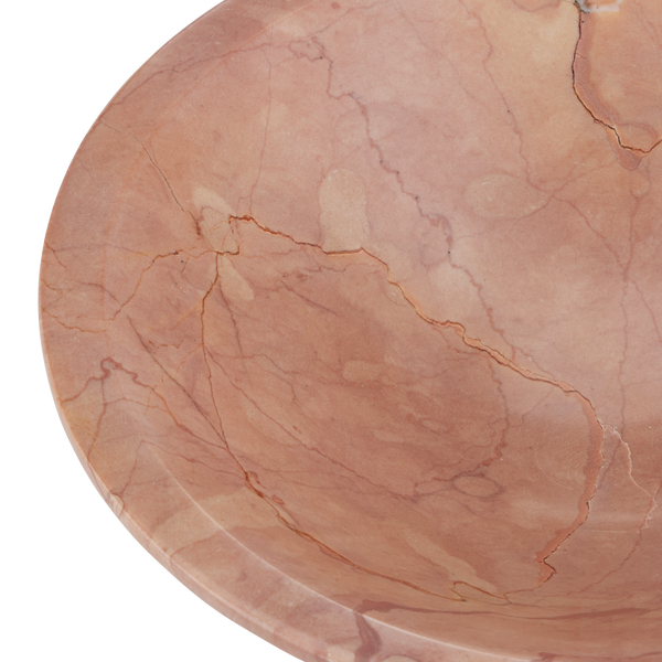 Lubo Rosa Bowl – Exquisite Rosa Cappuccino Marble Design Perfect for Home Décor and Fruit Display