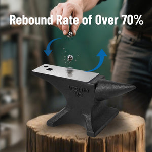 English Elm Single Horn Cast Steel Anvil 132lb Forge Tool for Bladesmithing and Metalwork W3213P453363