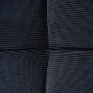 English Elm 98.4" Corduroy Cloud Puff Sofa Vacuum Packed 4-seater Living Room Couch with Pillows Black W5515P477282