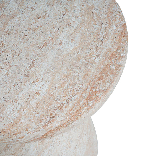 English Elm Christopher Knight Home® - Outdoor/Indoor Lightweight Concrete Side Table With Travertine Finish - Modern Accent For Any Space N773P253808Z