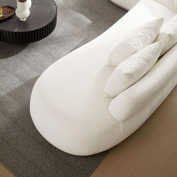 English Elm 134.63'' Oversized L-Shape Sectional Sofa With Left Chaise - Luxurious Comfort For Modern Living Spaces W876S00308