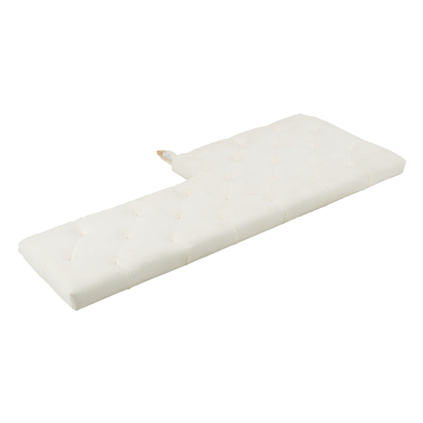 English Elm 56"L, 56"L Mid-Century Walnut Dog Crate Bench Ottoman with Sliding Barn Door, Padded Removable Cushion, Wheels, 300lb耐 N843P293660W