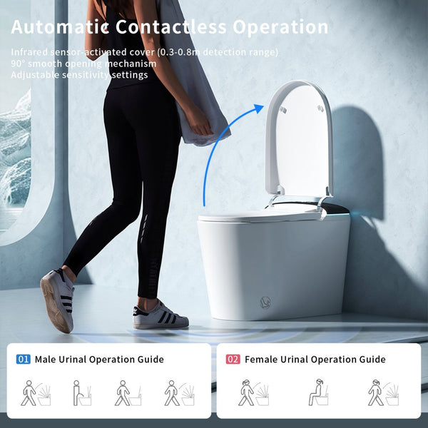 English Elm E40 Smart Toilet Bidet Combo with Heated Seat Auto Flush and Hands Free Spa Bath W3402P442697