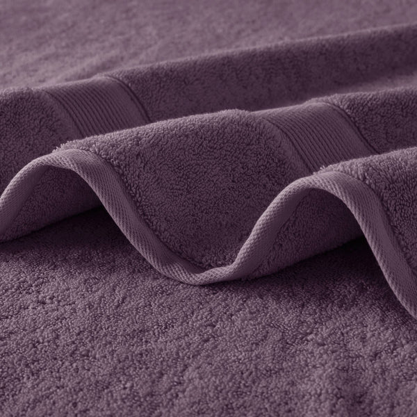 JLA Home Madison Park Signature - Ultra-Soft 100% Cotton Towels with 800 GSM Plush Pile, Antimicrobial Finish and Oeko-Tex Safety Purple MPS73-200