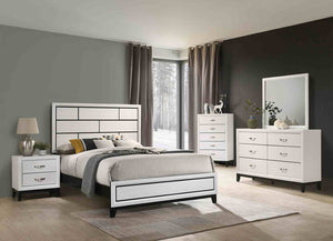 English Elm Contemporary Glam Nightstand Glossy White Lacquer Chrome Legs Dovetail Drawer Bedroom White B2741P435309