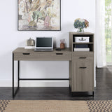 OSP Home Furnishings Hagney Lane Sit-To-Stand Desk Farm Oak