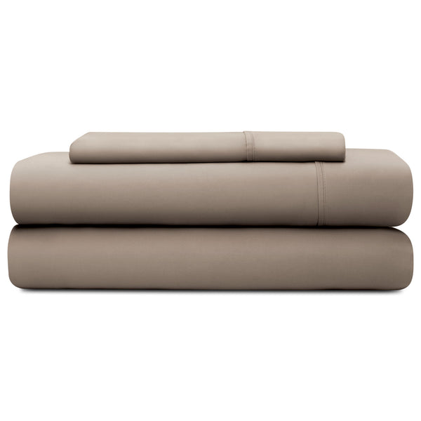 English Elm Brookside Tencel Sheet Set Split King - Silky Eco-Friendly Lyocell, Moisture-Wicking, 18" Deep Pockets Tan B350P326202