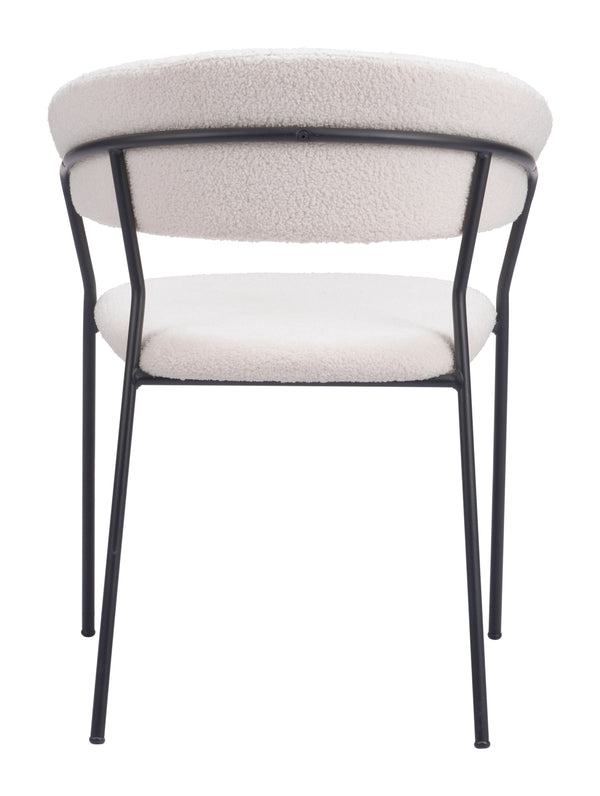 Josephine Dining Chair - Set of 2 Cream 109669 Zuo Modern