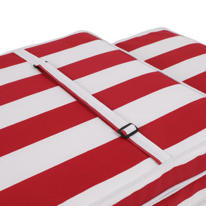 English Elm 2pcs Outdoor Chaise Lounge Cushions Uv Resistant Stripe Polyester Patio Set W2911P203974