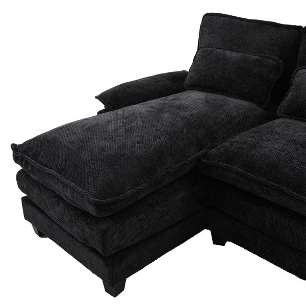 English Elm United U-Shape 106" Sectional Sofa - Cloud Couch With Usb Ports, Storage Ottoman & Comfy Pillows W1568S00229-GIGA