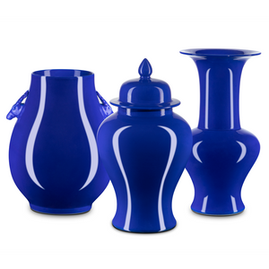 Corolla Vase - Exquisite Handmade Porcelain Masterpiece with Unique Blue Finish for Elegant Decor