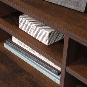 English Elm Library Hutch – Modern Rustic Brown Display Unit With Open Shelving & Adjustable Storage For Home Spaces B356P367919