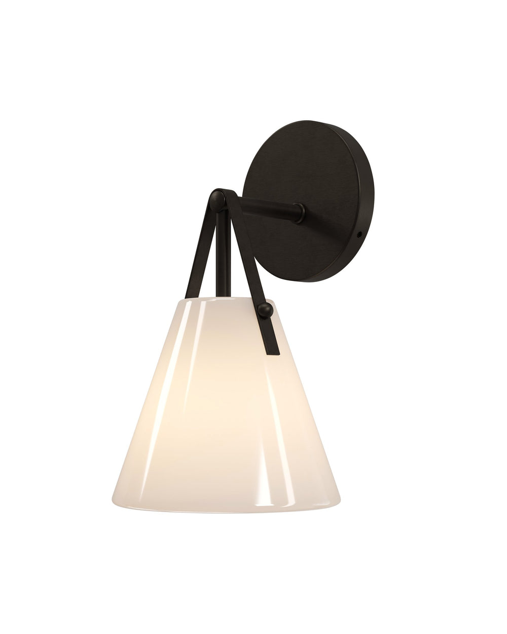 Currey & Company Bronwen Equestrian-inspired Brass Bath Wall Sconce With Dimmable Soft Glow And Modern Farmhouse Charm Black Glass ,Metal 5800-0074-currey-company