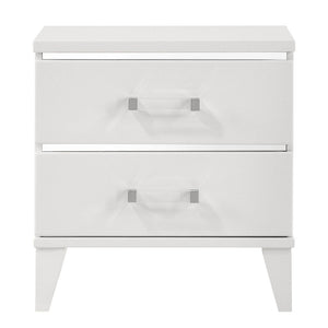 English Elm White 2-Drawer Nightstand