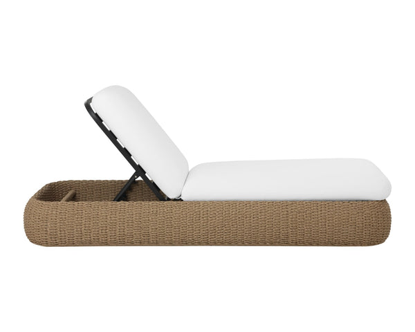 Sunpan BARCELONA Lounger - Elegant Natural Outdoor Chaise with Plush Cushions for Ultimate Comfort & Style 112175V