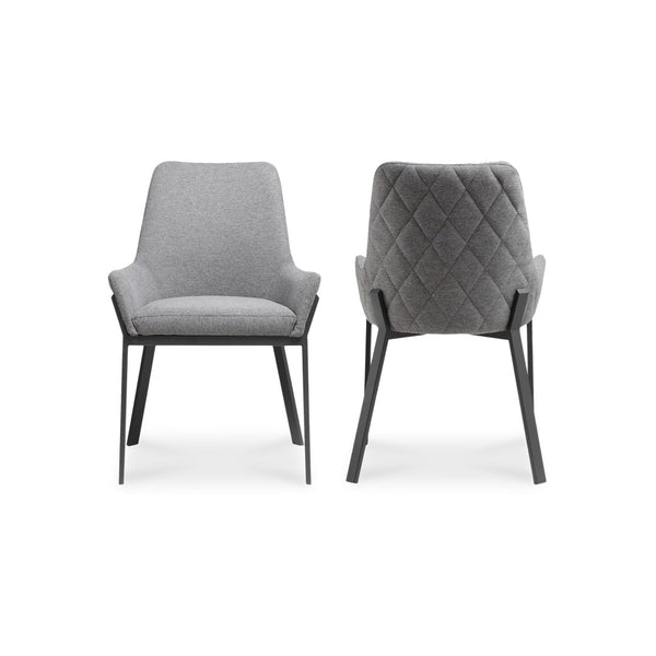 English Elm Lloyd Quilted Polyester Dining Chair Set with Iron Base for a Modern Table B2769P504203
