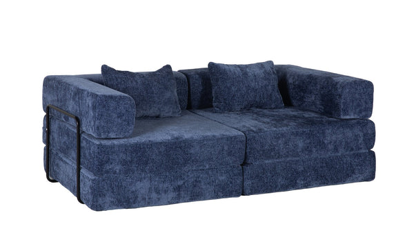 English Elm Compression Convertible Floor Sofa Bed – Stylish Chenille Loveseat, Easy Setup, Ideal For Small Spaces W3723P345645