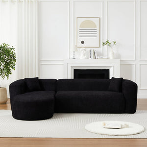 English Elm [video]109.4" Chenille Cloud Sectional Modular L-shape Sofa with Foam Cushion Support W3505S00050