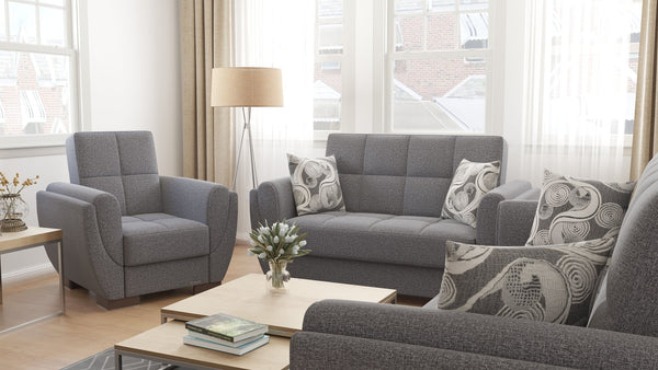 English Elm Primenest Skyhaven Convertible Armchair With Storage - Stylish Sleeper For Small Spaces, Grey B030P286174-GIGA