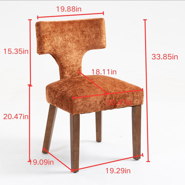 English Elm Mid Mid Century Modern Dining Chairs Set of 2 Upholstered Linen Accent Chairs with Solid Wood Frame, Ergonomic Support and Nailhead Trim Blue W794P335668