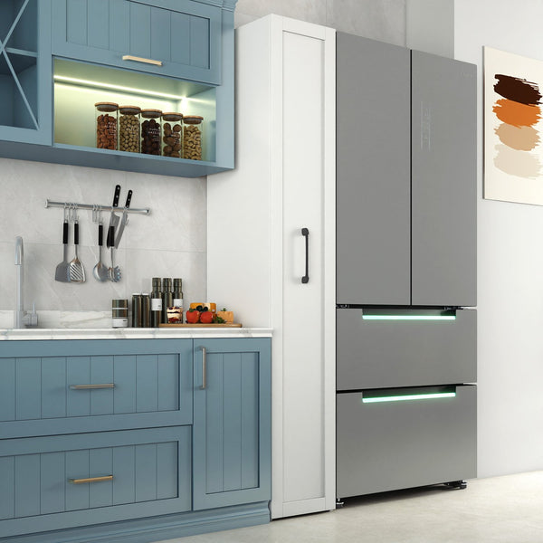 English Elm White,Large, Slim 6-Tier Rolling Storage Cart with Handle & Wheels for Narrow Spaces, Pantry Organizer W331P295244