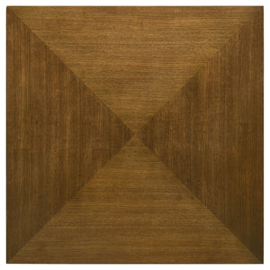 English Elm Aidan Walnut Parquet Square Coffee and End Table Set for Mid-century Living Rooms B062S01692