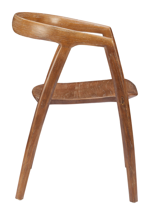 Zuo Modern Ziran Dining Chair Set Of 2 - Modern Elm Wood Design In Rich Walnut Finish For Elegant Dining Spaces Walnut Elm Wood 110549-zuo-modern