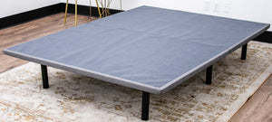 English Elm Omne Woven Gray Upholstered Platform Base Tool-free Setup with Adjustable Steel Legs B047P296249