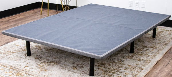 English Elm Omne Woven Gray Upholstered Platform Base Tool-free Setup with Adjustable Steel Legs B047P296249